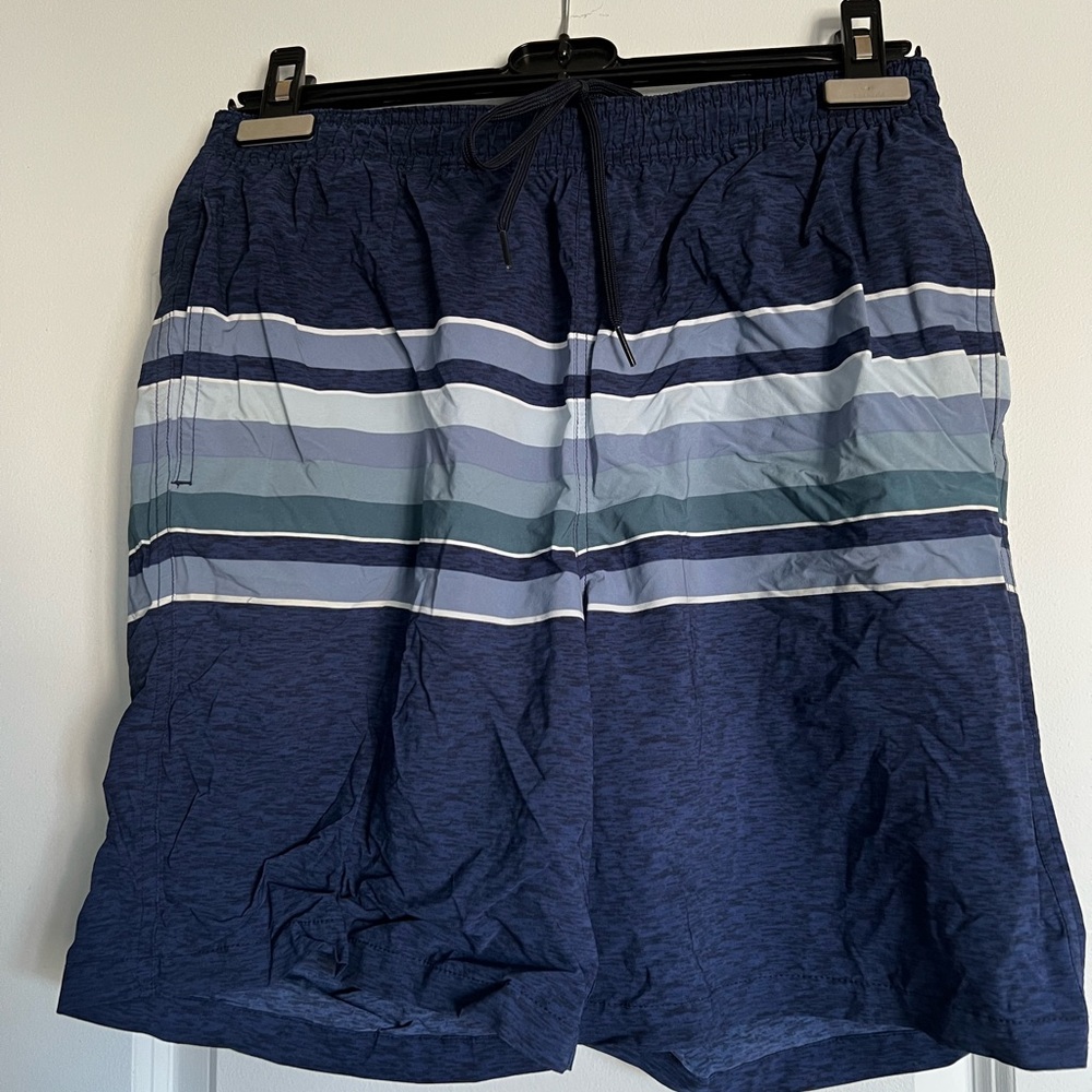 Kirkland Signature Blue Board Shorts Nautical Swimwear